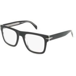 Safilo SpA David Beckham DB 7020/FLAT Herren-Brille inkl. Gläser Vollrand Quadratisch Acetat-Gestell 51/21/145, Schwarz