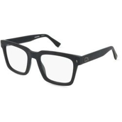 Safilo GmbH Dsquared2 ICON 0013 Herren-Brille inkl. Gläser Vollrand Quadratisch Acetat-Gestell 52/20/145, Schwarz