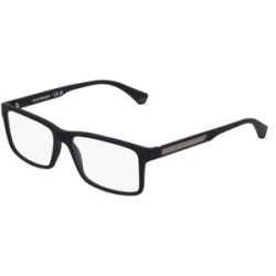 Luxottica Fashion Brillen Vertriebs GmbH Emporio Armani EA3038 Herren-Brille inkl. Gläser Vollrand Quadratisch Kunststoff-Gestell 56/16/140, Schwarz