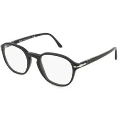 Luxottica Fashion Brillen Vertriebs GmbH Persol 0PO3343V Unisex-Brille inkl. Gläser Vollrand Panto Acetat-Gestell 51/21/145, Schwarz