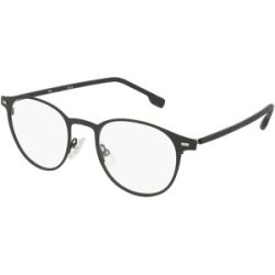 Safilo GmbH Boss 1010 Unisex-Brille inkl. Gläser Vollrand Panto Metall-Gestell 48/20/145, Schwarz