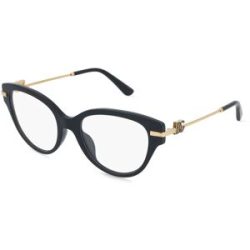Luxottica Fashion Brillen Vertriebs GmbH Dolce&Gabbana DG3438 Damen-Brille inkl. Gläser Vollrand Butterfly Acetat-Gestell 53/19/145, Schwarz