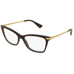 Luxottica Fashion Brillen Vertriebs GmbH Dolce&Gabbana 0DG3393 Damen-Brille inkl. Gläser Vollrand Panto Acetat-Gestell 54/16/145, Havanna