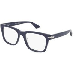 Kering Eyewear Spa Montblanc MB0266O Unisex-Brille inkl. Gläser Vollrand Quadratisch Acetat-Gestell 54/19/150, Blau