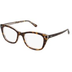 Luxottica Fashion Brillen Vertriebs GmbH Ray-Ban 0RX5433 Damen-Brille inkl. Gläser Vollrand Quadratisch Acetat-Gestell 52/19/140, Havanna