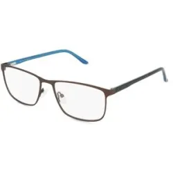 Wenzhou Olive Optical Co., Ltd Fielmann OL 027 FLEX CL ERIK Herren-Brille inkl. Gläser Vollrand Quadratisch Edelstahl-Gestell 55/17/145, Braun
