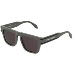 Kering Eyewear Spa Alexander McQueen AM0397S Herren-Sonnenbrille Vollrand Quadratisch Kunststoff-Gestell, Grün
