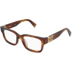 Luxottica Fashion Brillen Vertriebs GmbH Miu Miu 0MU 02YV Damen-Brille inkl. Gläser Vollrand Eckig Acetat-Gestell 51/20/140, Braun
