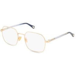 Kering Eyewear Spa Chloé CH0268O Unisex-Brille inkl. Gläser Vollrand Quadratisch Metall-Gestell 54/19/140, Gold