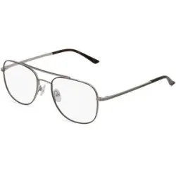 Billion Excel Optical Manufactory Co. Ltd. Fielmann BE 017 CL Herren-Brille inkl. Gläser Vollrand Pilot Edelstahl-Gestell 54/18/140, Silber