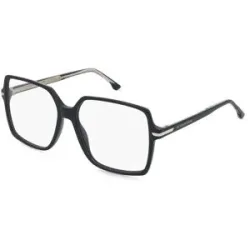 Safilo GmbH Victoria Beckham VB 1013 Damen-Brille inkl. Gläser Vollrand Quadratisch Acetat-Gestell 57/15/140, Schwarz