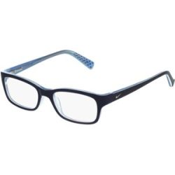 Marchon Germany GmbH Nike 5513 Jugend-Brille inkl. Gläser Vollrand Quadratisch Kunststoff-Gestell 47/16/130, Blau