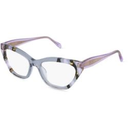 DE RIGO Vision D.A.CH. GmbH Just Cavalli VJC184V Damen-Brille inkl. Gläser Vollrand Cat Eye Kunststoff-Gestell 54/18/140, Grau