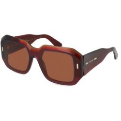 Marchon Germany GmbH Calvin Klein CK23536S Unisex-Sonnenbrille Vollrand Quadratisch Kunststoff-Gestell, Rot