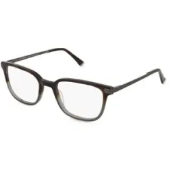 Wenzhou Bada Optical Co. , LTD Fielmann BD 413 FLEX CL Herren-Brille inkl. Gläser Vollrand Quadratisch Acetat-Gestell 52/20/135, Grau