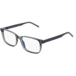 Safilo GmbH Hugo HG 1163 Herren-Brille inkl. Gläser Vollrand Quadratisch Kunststoff-Gestell 55/17/145, Blau