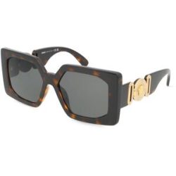 Luxottica Fashion Brillen Vertriebs GmbH Versace VE4478U Damen-Sonnenbrille Vollrand Quadratisch Kunststoff-Gestell, Havanna