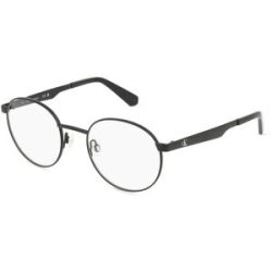 Marchon Germany GmbH Calvin Klein CKJ24205 Unisex-Brille inkl. Gläser Vollrand Rund Metall-Gestell 49/20/140, Schwarz
