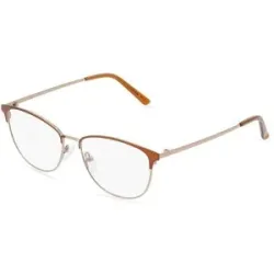 Wenzhou Bada Optical Co. , LTD Fielmann BD 441 CL Damen-Brille inkl. Gläser Vollrand Butterfly Edelstahl-Gestell 52/15/135, Braun