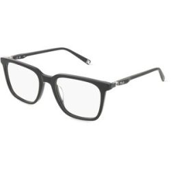 DE RIGO Vision D.A.CH. GmbH Fila VFI876 Unisex-Brille inkl. Gläser Vollrand Quadratisch Kunststoff-Gestell 53/19/145, Schwarz
