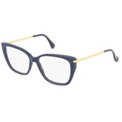 Marcolin Deutschland GmbH Max Mara MM5007 Unisex-Brille inkl. Gläser Vollrand Quadratisch Acetat-Gestell 53/15/145, Blau