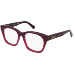 Kering Eyewear Spa Chloé CH0244O OPTICAL NATIVE CAPSULE Unisex-Brille inkl. Gläser Vollrand Quadratisch Acetat-Gestell 52/17/140, Rot