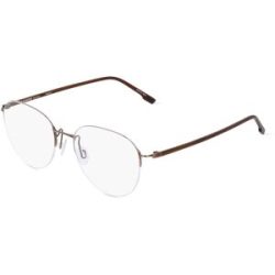 DE RIGO Vision D.A.CH. GmbH Rodenstock 7140 Unisex-Brille inkl. Gläser Vollrand Rund Metall-Gestell 52/18/140, Braun