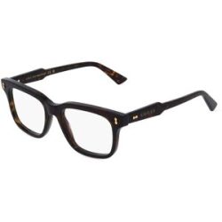 Kering Eyewear Spa Gucci GG 1265O Unisex-Brille inkl. Gläser Vollrand Quadratisch Acetat-Gestell 52/19/145, Havanna