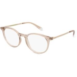 Safilo GmbH Polaroid PLD D496 Unisex-Brille inkl. Gläser Vollrand Rund Kunststoff-Gestell 50/19/145, Beige