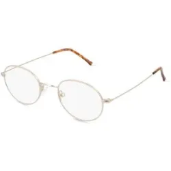Wenzhou Bada Optical Co. , LTD Fielmann BD 350 PANTO CL Unisex-Brille inkl. Gläser Vollrand Panto Edelstahl-Gestell 50/20/145, Gold