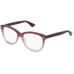 Kering Eyewear Spa Gucci GG2113O Damen-Brille inkl. Gläser Vollrand Eckig Acetat-Gestell 52/15/135, Braun