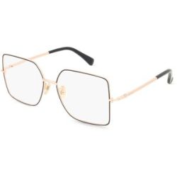 Marcolin Deutschland GmbH Max Mara MM5098-H Unisex-Brille inkl. Gläser Vollrand Butterfly Metall-Gestell 55/16/135, Gold