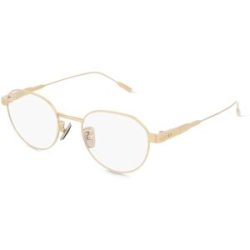Luxottica Fashion Brillen Vertriebs GmbH Moncler ME1007TD Unisex-Brille inkl. Gläser Vollrand Rund Titan-Gestell 49/20/145, Gold
