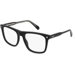 Safilo GmbH Polaroid PLD D506 Herren-Brille inkl. Gläser Vollrand Quadratisch Acetat-Gestell 53/19/145, Schwarz