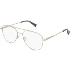Wenzhou Ouhai Glasses Co., Ltd. Fielmann OU 059 FLEX FA SPENCER Unisex-Brille inkl. Gläser Vollrand Pilot Edelstahl-Gestell 55/17/145, Gold