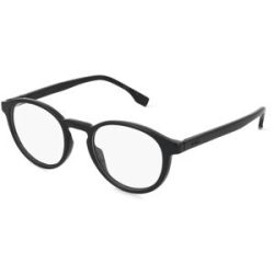 Safilo GmbH Boss 1650 Unisex-Brille inkl. Gläser Vollrand Panto Kunststoff-Gestell 49/21/145, Schwarz