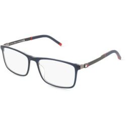 Safilo GmbH Tommy Hilfiger TH 2141 Herren-Brille inkl. Gläser Vollrand Eckig Acetat-Gestell 56/17/145, Blau