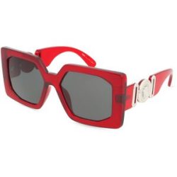 Luxottica Fashion Brillen Vertriebs GmbH Versace VE4478U Damen-Sonnenbrille Vollrand Quadratisch Kunststoff-Gestell, Rot