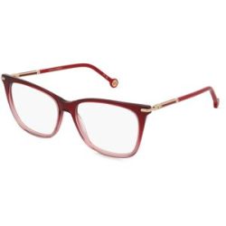 Safilo SpA Carolina Herrera 232 Damen-Brille inkl. Gläser Vollrand Quadratisch Acetat-Gestell 53/15/140, Rot