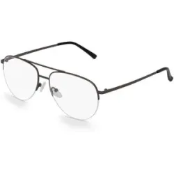 Wenzhou Bada Optical Co. , LTD Fielmann BD 430 CL Unisex-Brille inkl. Gläser Halbrand Pilot Edelstahl-Gestell 52/16/140, Grau
