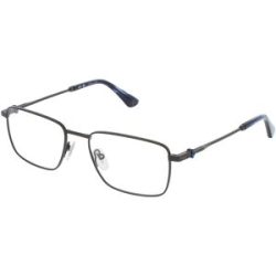DE RIGO Vision D.A.CH. GmbH Police VPLL69 Herren-Brille inkl. Gläser Vollrand Quadratisch Edelstahl-Gestell 54/18/145, Grau