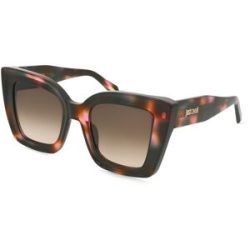 DE RIGO Vision D.A.CH. GmbH Just Cavalli SJC142 Damen-Sonnenbrille Vollrand Quadratisch Kunststoff-Gestell, Braun