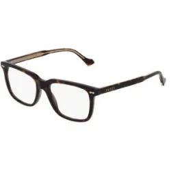 Kering Eyewear Spa Gucci GG0737O Herren-Brille inkl. Gläser Vollrand Eckig Acetat-Gestell 53/18/150, Havanna