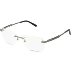 Marcolin Deutschland GmbH Timberland TB50075 Herren-Brille inkl. Gläser Randlos Eckig Metall-Gestell 55/17/145, Grau