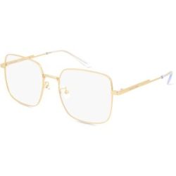 Kering Eyewear Spa Bottega Veneta BV1110O Unisex-Brille inkl. Gläser Vollrand Quadratisch Metall-Gestell 56/19/145, Silber