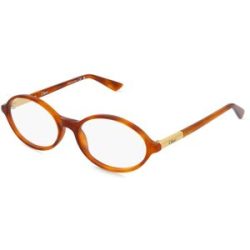 Kering Eyewear Spa Chloé CH0367O Damen-Brille inkl. Gläser Vollrand Rund Acetat-Gestell 54/17/140, Havanna