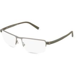 Marcolin Deutschland GmbH Timberland TB1821 Unisex-Brille inkl. Gläser Vollrand Quadratisch Metall-Gestell 56/17/150, Grau