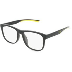 Luxottica Fashion Brillen Vertriebs GmbH Scuderia Ferrari FZ8014D Unisex-Brille inkl. Gläser Vollrand Quadratisch Kunststoff-Gestell 56/18/145, Schwarz