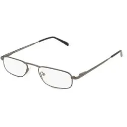 Suncute Industries Co., Ltd. Fielmann MC 309 MOD HALF FLEX CL Herren-Brille inkl. Gläser Vollrand Halb Metall-Gestell 48/19/145, Grau