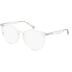 Safilo GmbH Polaroid PLD D379 Damen-Brille inkl. Gläser Vollrand Rund Kunststoff-Gestell 53/18/145, Transparent